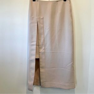Iris & Ink tan skirt size 2